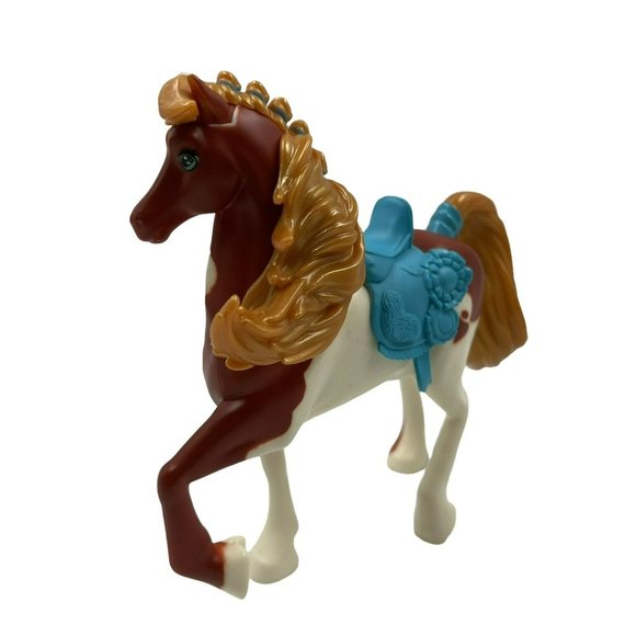 Toy Plastic Horses Lot of 4 Plastic Western Pretend Play Horses Blonde Brown - Picture 11 of 11